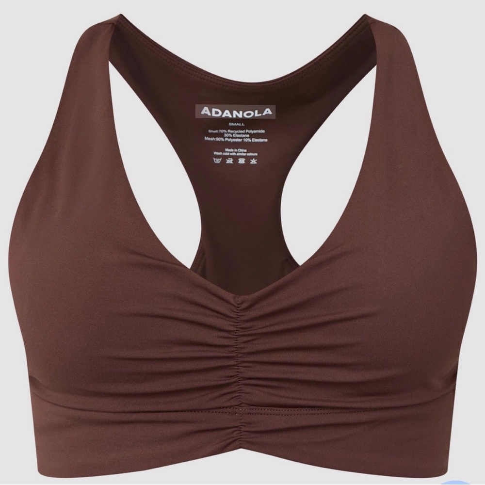 Adanola Women's Ultimate Ruched Front Bra in Chocolate Brown
